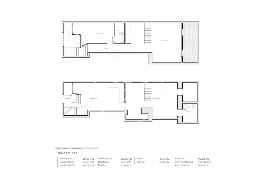 Loft zum Verkauf in Barcelona mit Klimaanlage, Heizung und Terrasse