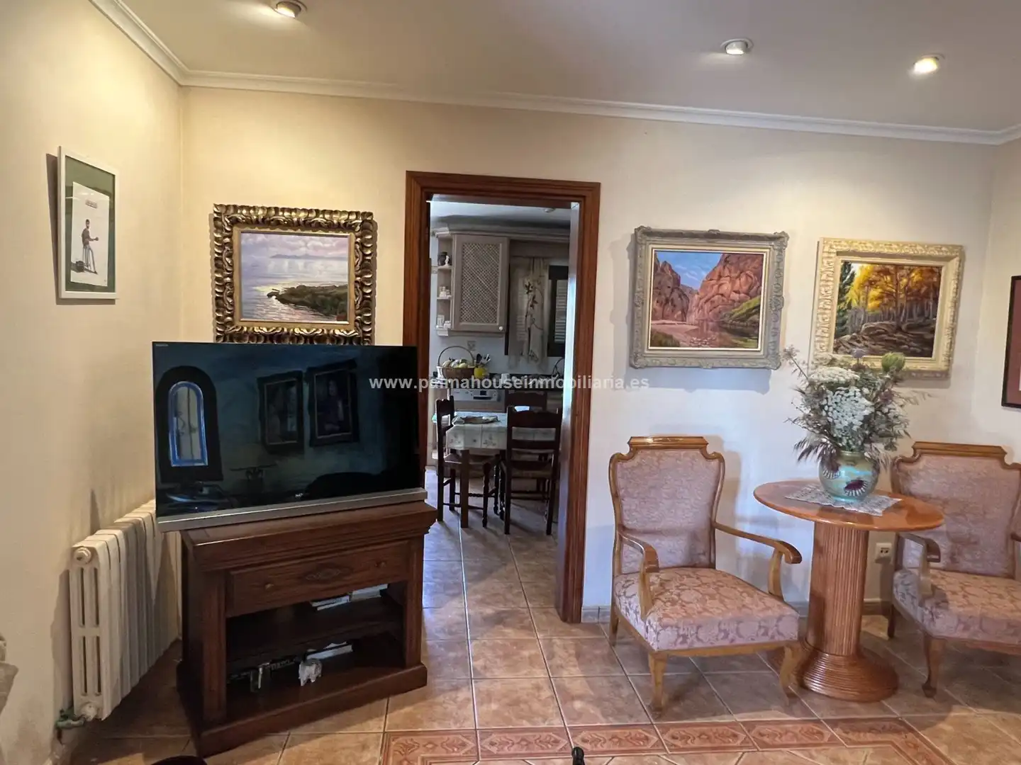 Wohnzimmer von Country house zur Miete in Muro mit Klimaanlage, Heizung und Privatgarten