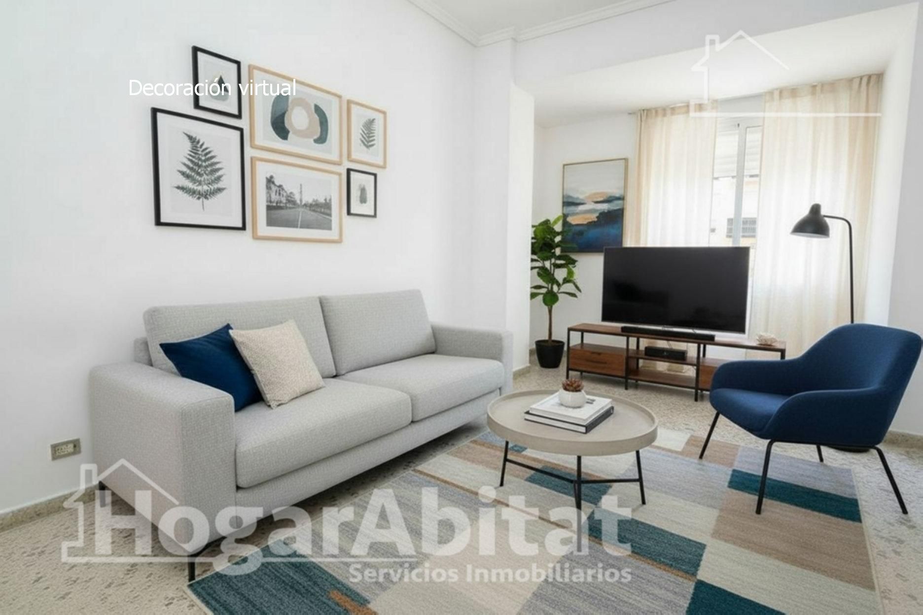 Living room of Flat for sale in  Valencia Capital  with Balcony