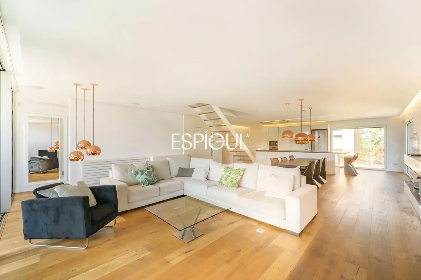 Sala d'estar de Dúplex en venda en Tiana amb Aire condicionat, Calefacció i Parquet