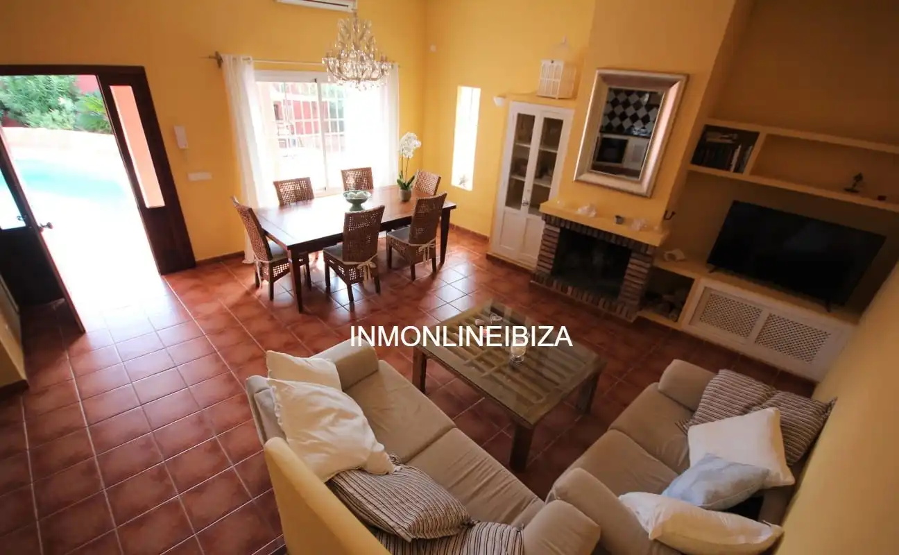 Sala de estar de Casa o chalet de alquiler en Sant Josep de sa Talaia con Jardín privado, Terraza y Piscina