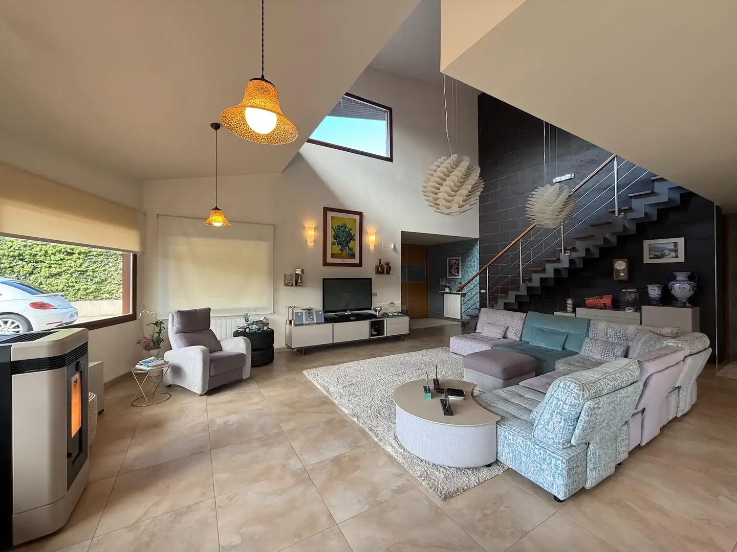 Sala de estar de Casa o chalet en venta en Cadrete con Aire acondicionado, Calefacción y Jardín privado