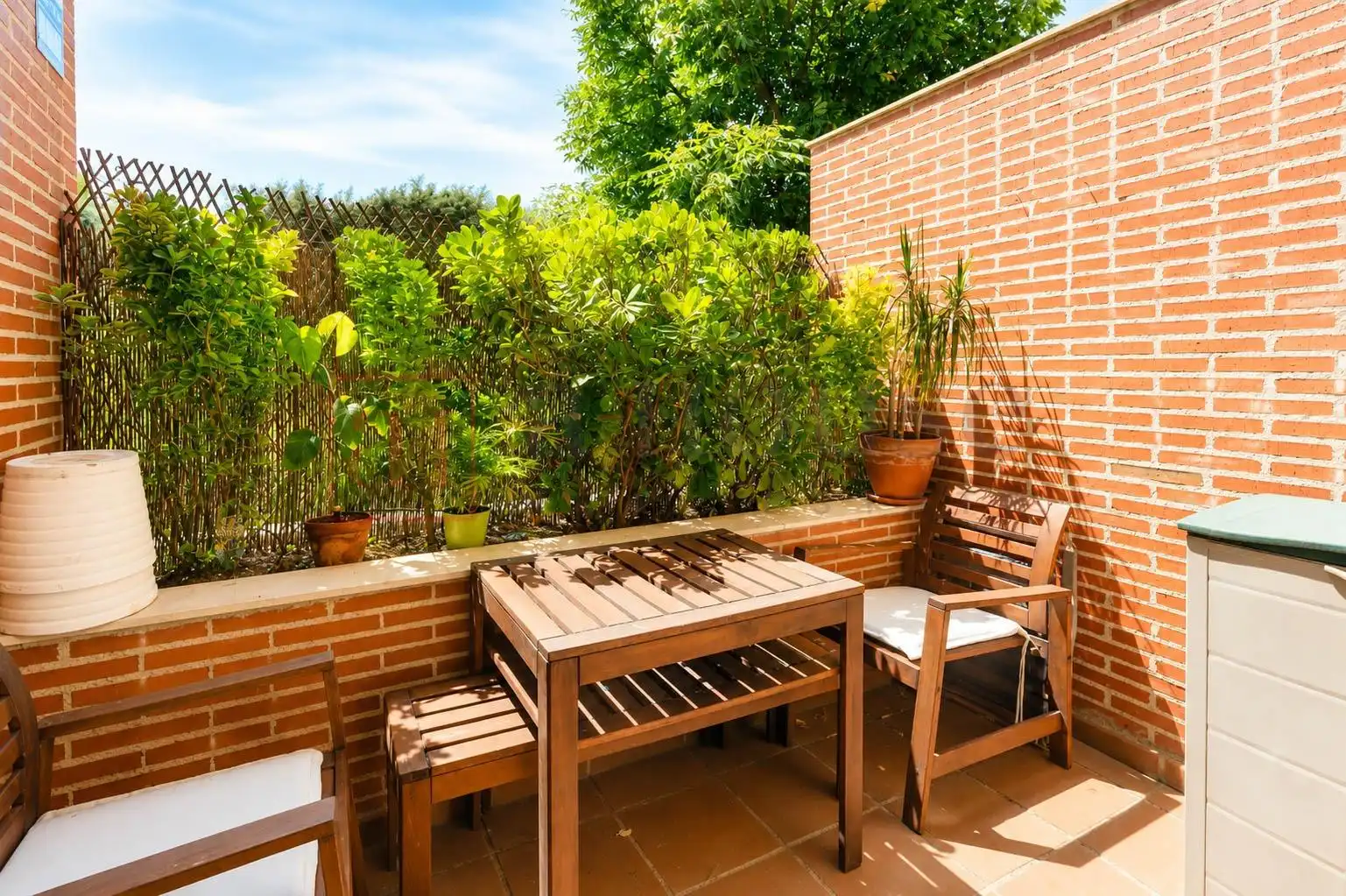 Terrasse von Erdgeschoss zum Verkauf in Madrid mit Klimaanlage, Heizung und Privatgarten
