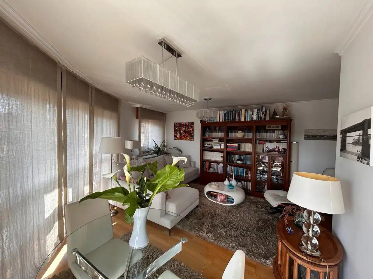 Sala de estar de Dúplex en venta en Culleredo con Calefacción, Parquet y Terraza