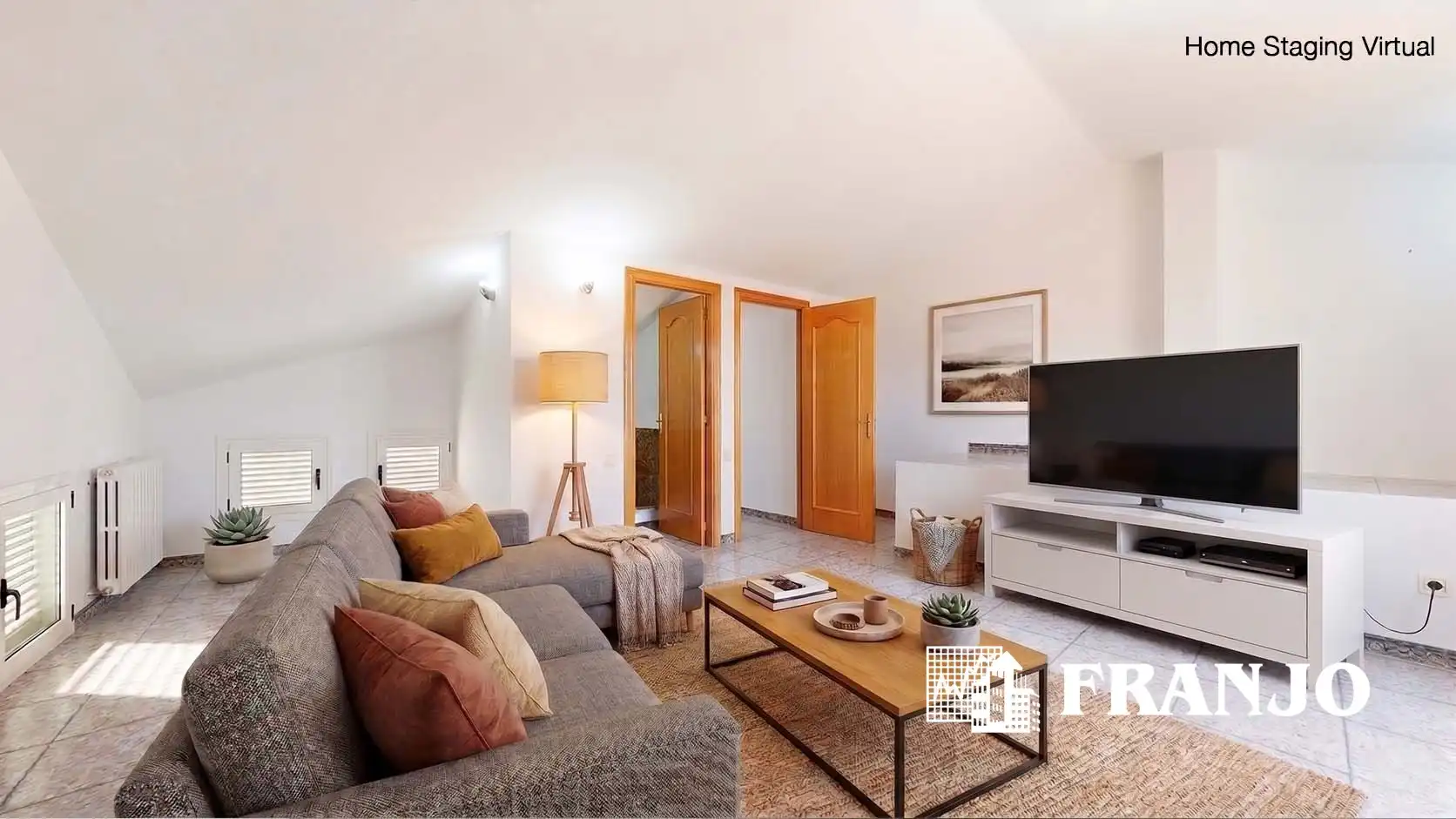 Wohnzimmer von Einfamilien-Reihenhaus zum Verkauf in Barberà del Vallès mit Klimaanlage, Heizung und Terrasse