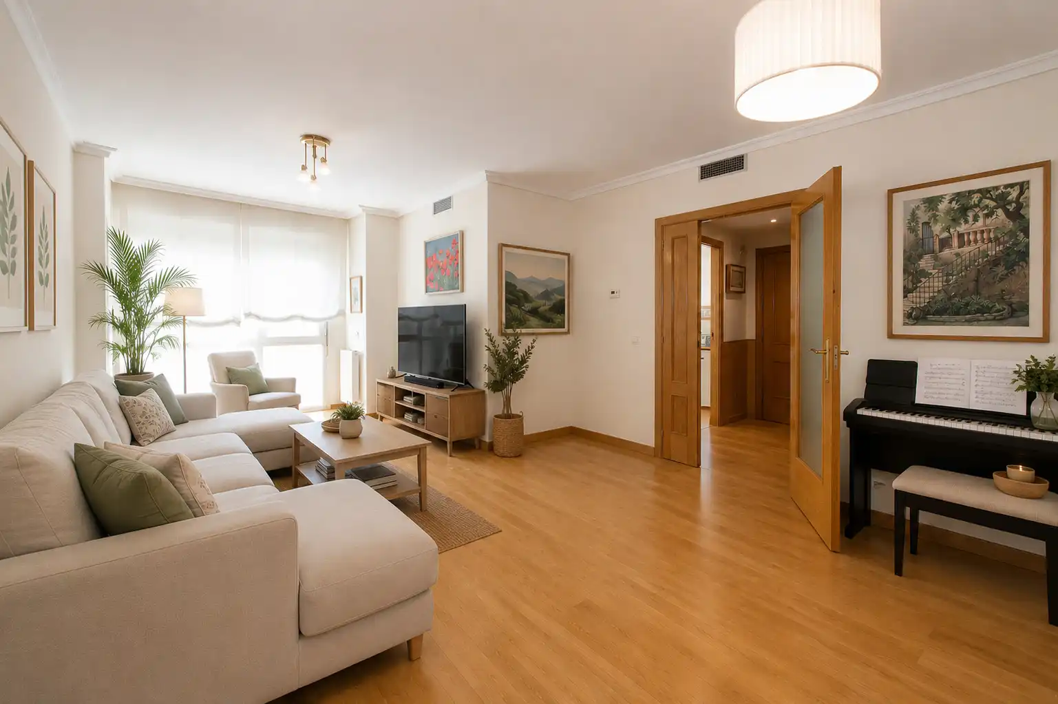 Sala d'estar de Pis en venda en Alcobendas amb Aire condicionat, Calefacció i Parquet