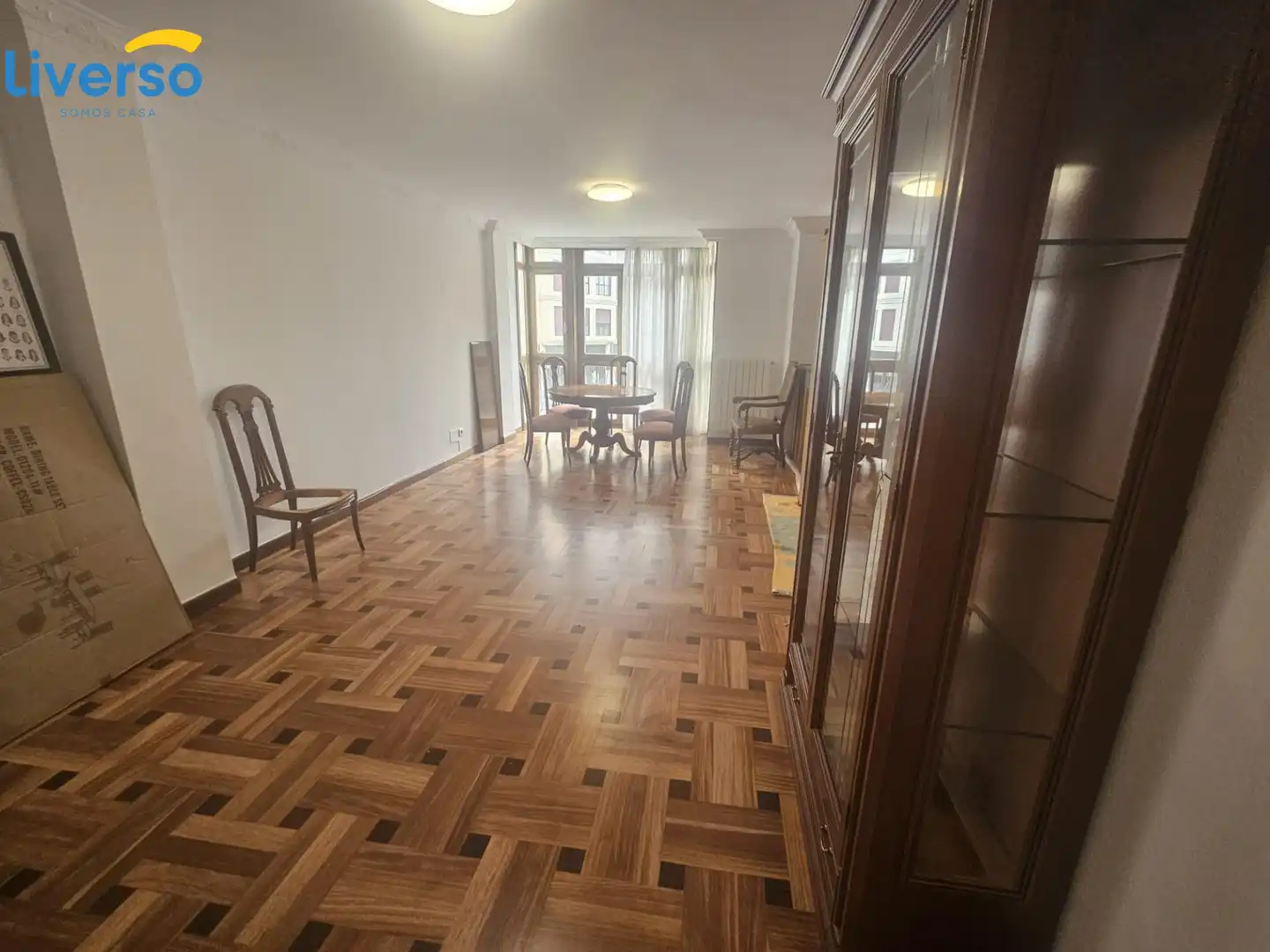 Dining room of Flat for rent in Burgos  with Parquet flooring and Terrace