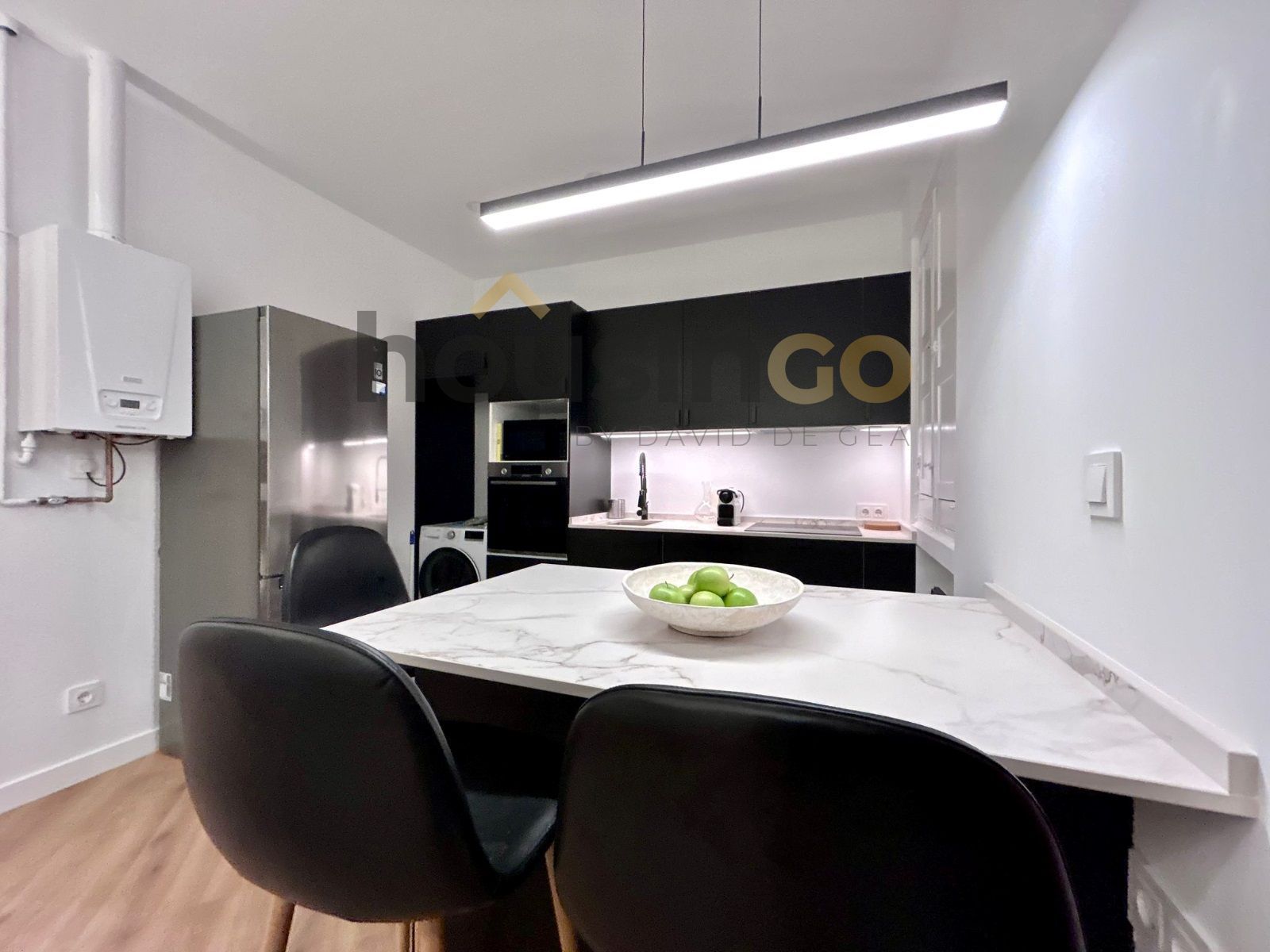 Kitchen of Flat for sale in  Madrid Capital  with Heating, Parquet flooring and Oven