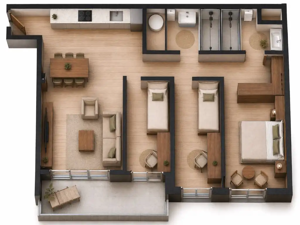 Bedroom of Flat for sale in Girona