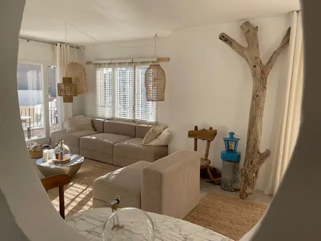 Wohnzimmer von Wohnung zum Verkauf in L'Estartit mit Klimaanlage, Heizung und Terrasse
