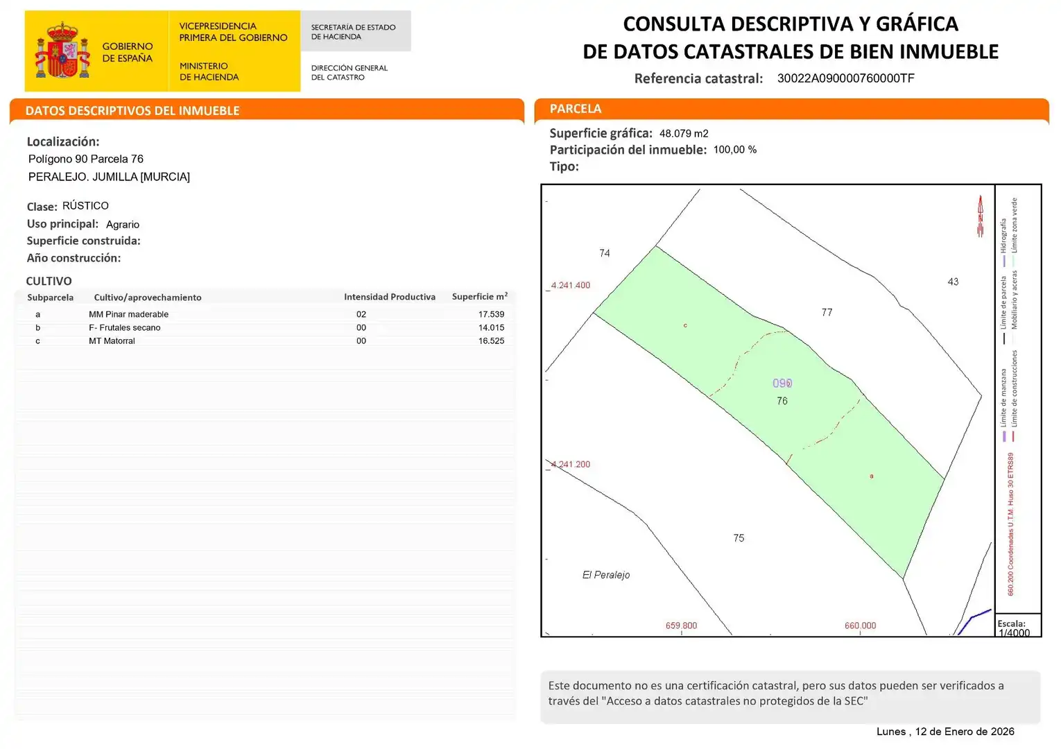 Land for sale in Jumilla