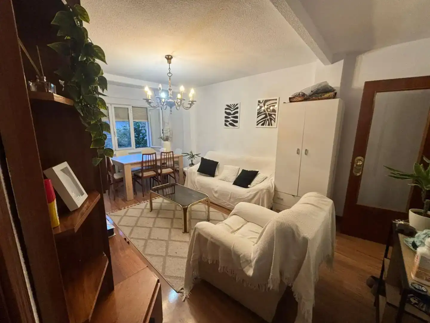 Living room of Flat for share in Madrid  with Furnished and Balcony