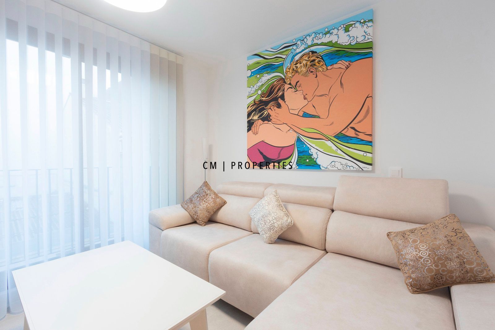 Living room of Flat to rent in  Valencia Capital  with Air Conditioner, Heating and Furnished