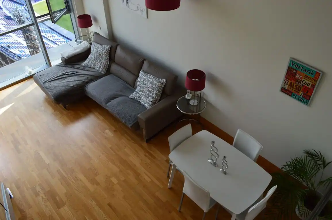 Living room of Lofts for rent in Valencia  with Air Conditioner, Heating and Parquet flooring