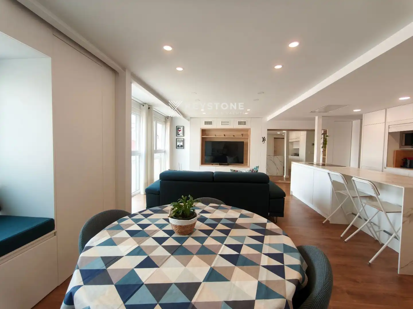 Wohnzimmer von Wohnung zur Miete in Alicante / Alacant mit Klimaanlage, Heizung und Möbliert