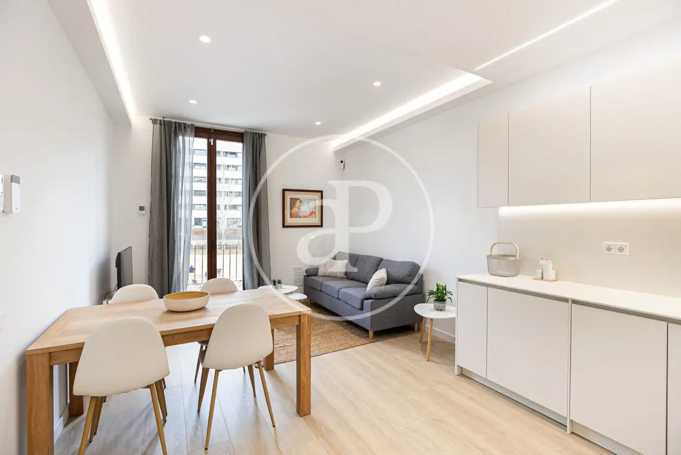 Wohnzimmer von Wohnung zur Miete in Barcelona mit Klimaanlage, Heizung und Möbliert