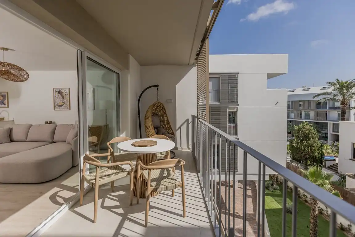 Balcony of Apartments for rent in Jávea / Xàbia  with Air Conditioner, Storage room and Sauna