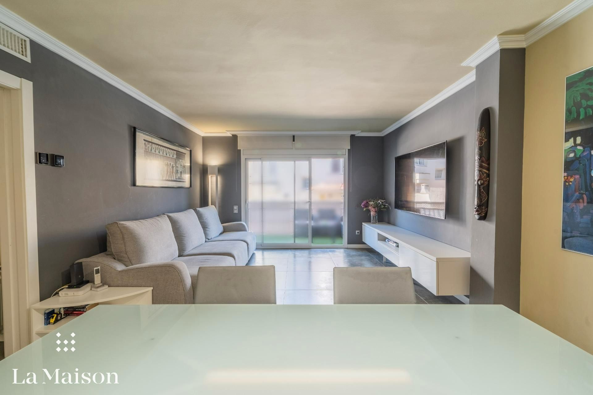 Sala d'estar de Planta baixa en venda en Sant Andreu de Llavaneres amb Aire condicionat, Calefacció i Jardí privat