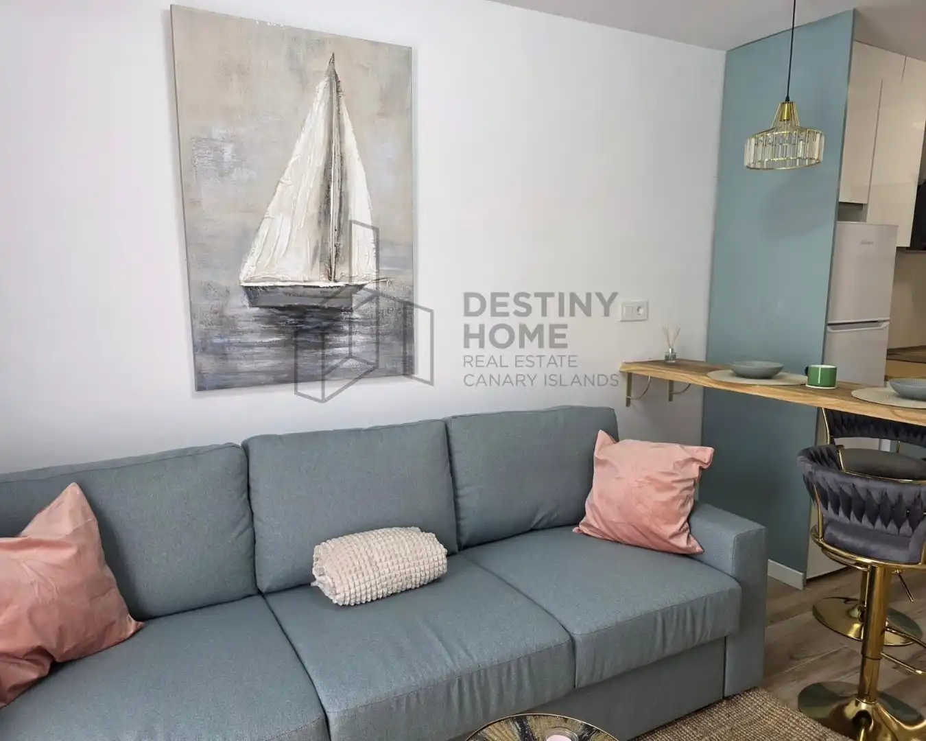 Sala de estar de Apartamento en venta en Pájara con Aire acondicionado, Jardín privado y Piscina comunitaria