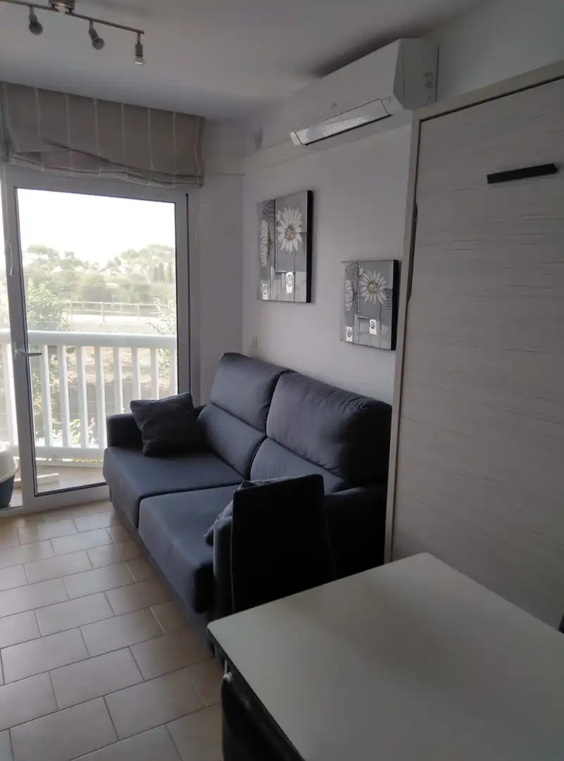Sala d'estar de Estudi en venda en Empuriabrava amb Aire condicionat i Moblat