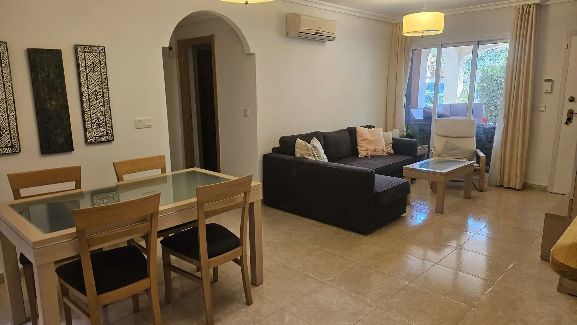Wohnzimmer von Erdgeschoss zum Verkauf in Manacor mit Klimaanlage, Terrasse und Möbliert