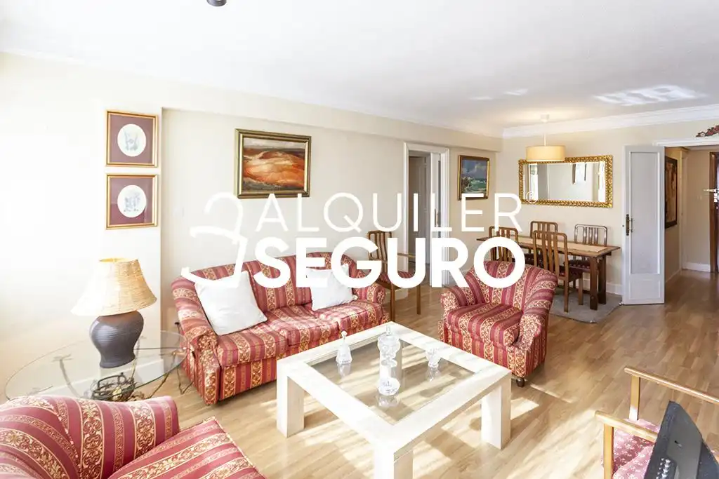 Sala de estar de Piso de alquiler en  Madrid Capital con Calefacción, Terraza y Amueblado