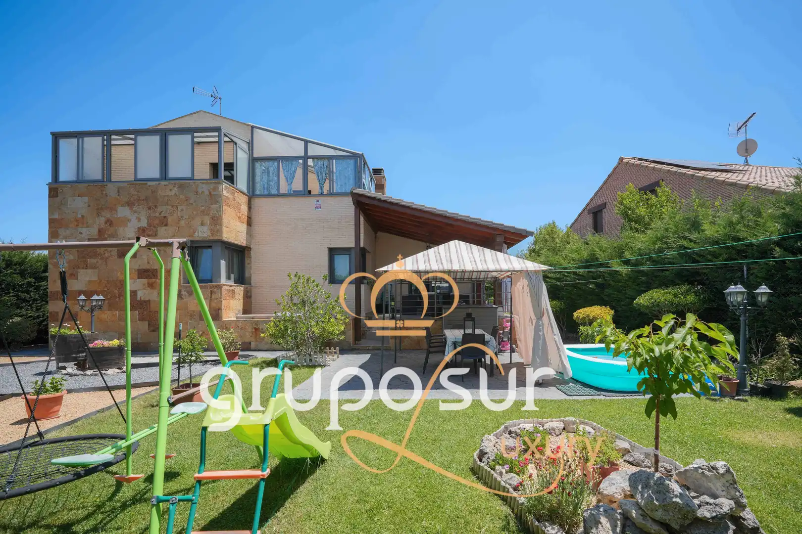 Jardín de Casa o chalet en venta en Aldeamayor de San Martín con Calefacción, Jardín privado y Terraza
