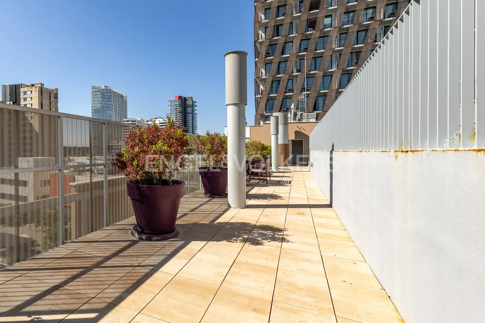 Terrace of Flat for sale in Sant Adrià de Besòs  with Air Conditioner, Heating and Parquet flooring