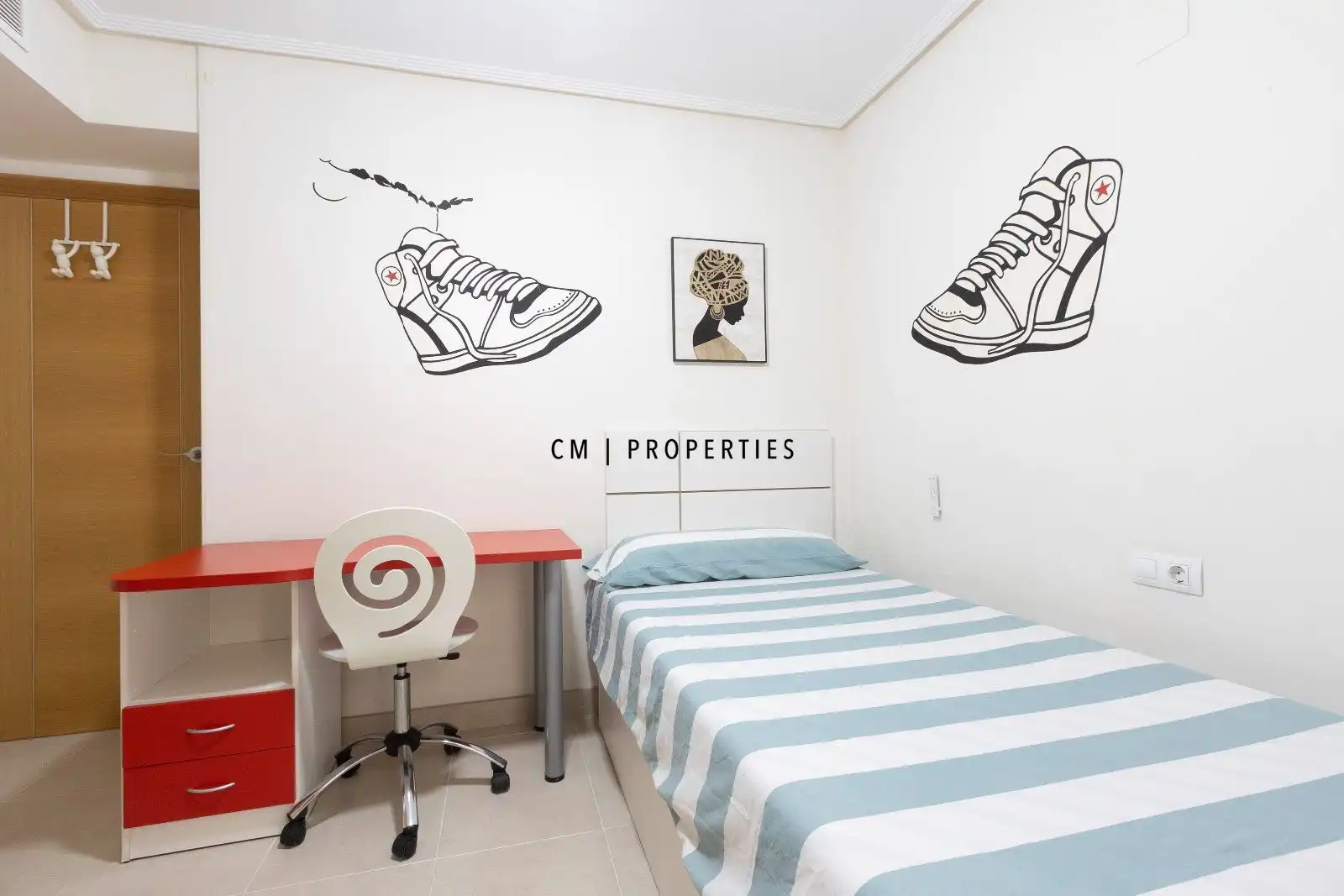 Bedroom of Flat for rent in Alboraya  with Air Conditioner, Terrace and Swimming Pool