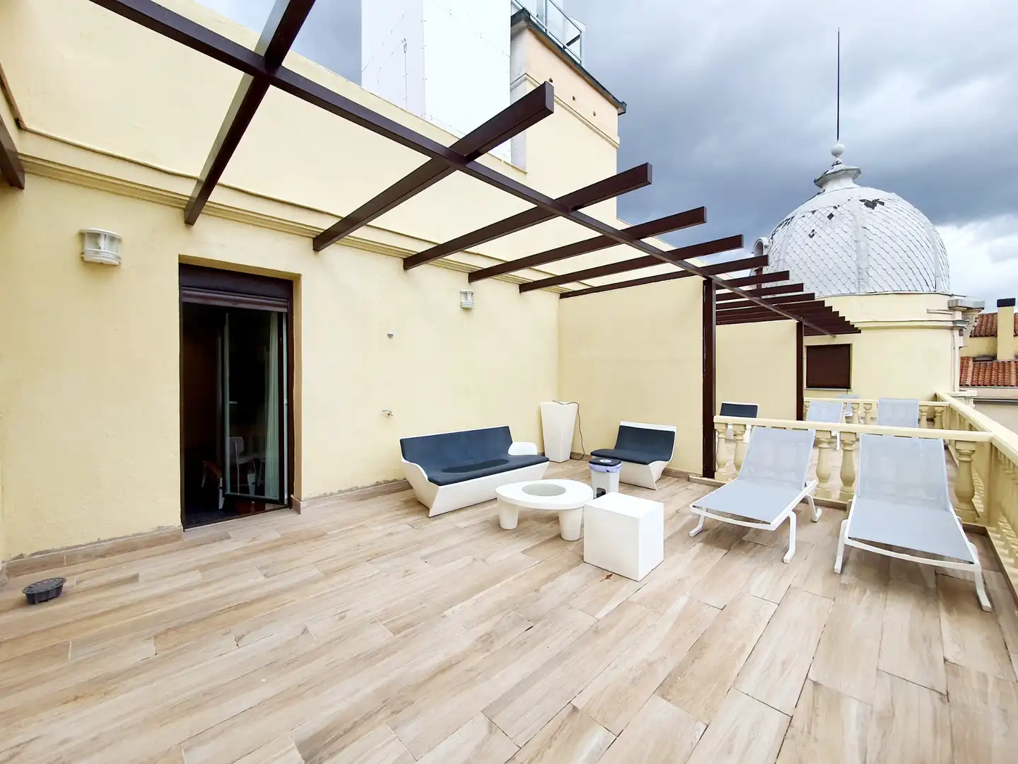 Terrace of Attic for rent in Madrid  with Air Conditioner, Heating and Private garden