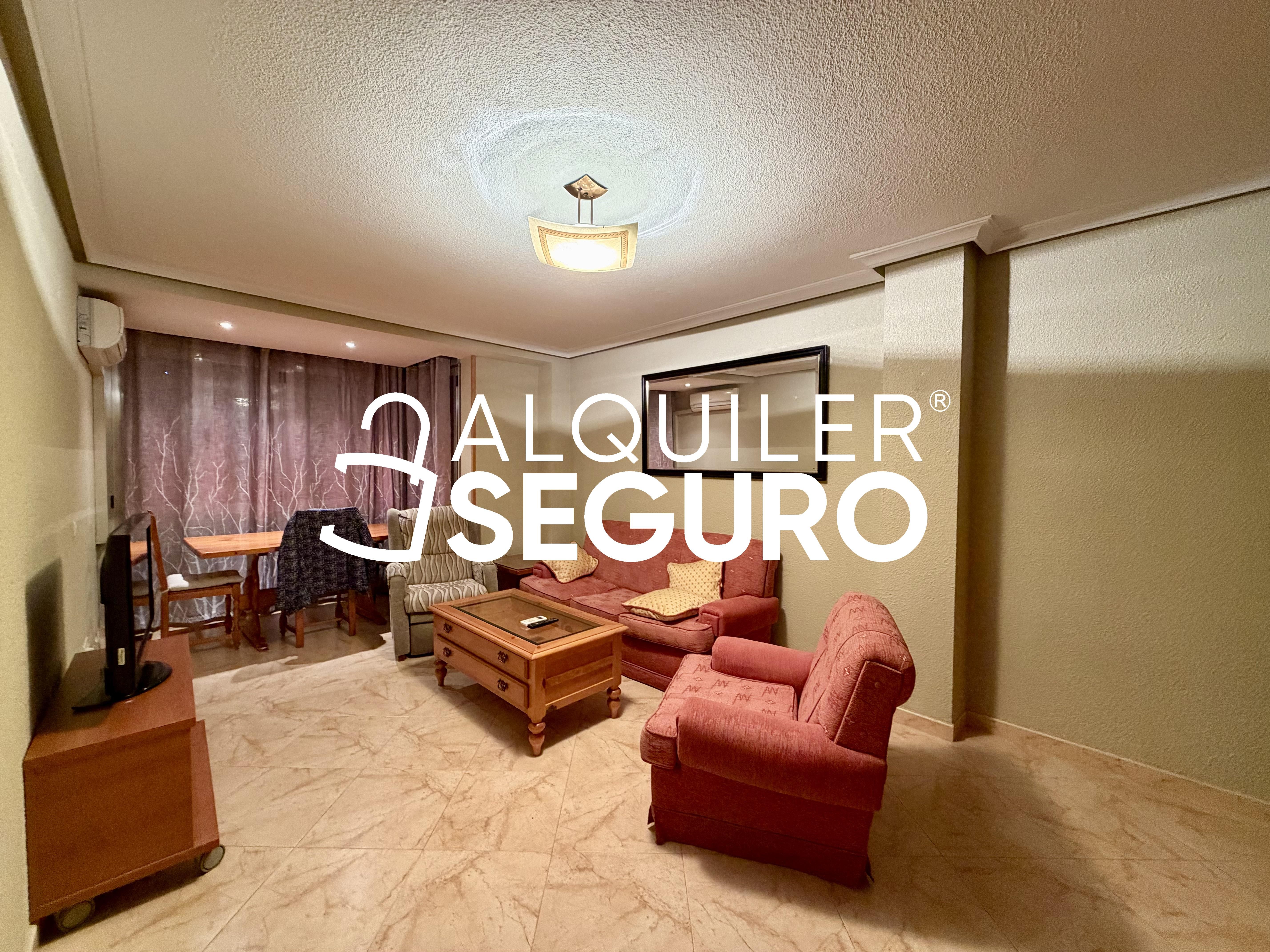 Sala d'estar de Pis de lloguer en Leganés amb Aire condicionat, Calefacció i Moblat