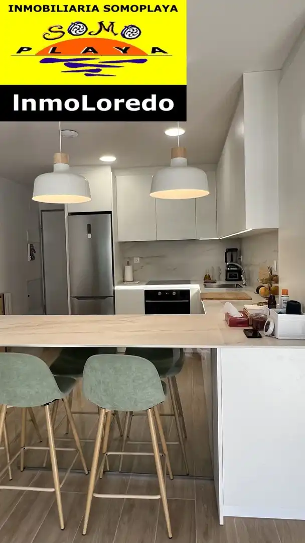 Küche von Wohnung zum Verkauf in Ribamontán al Mar mit Heizung, Privatgarten und Abstellraum