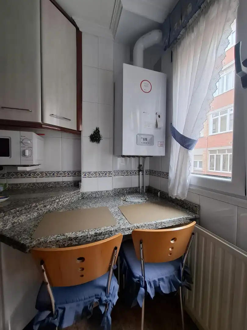Kitchen of Flat for rent in Gijón   with Heating, Parquet flooring and Furnished