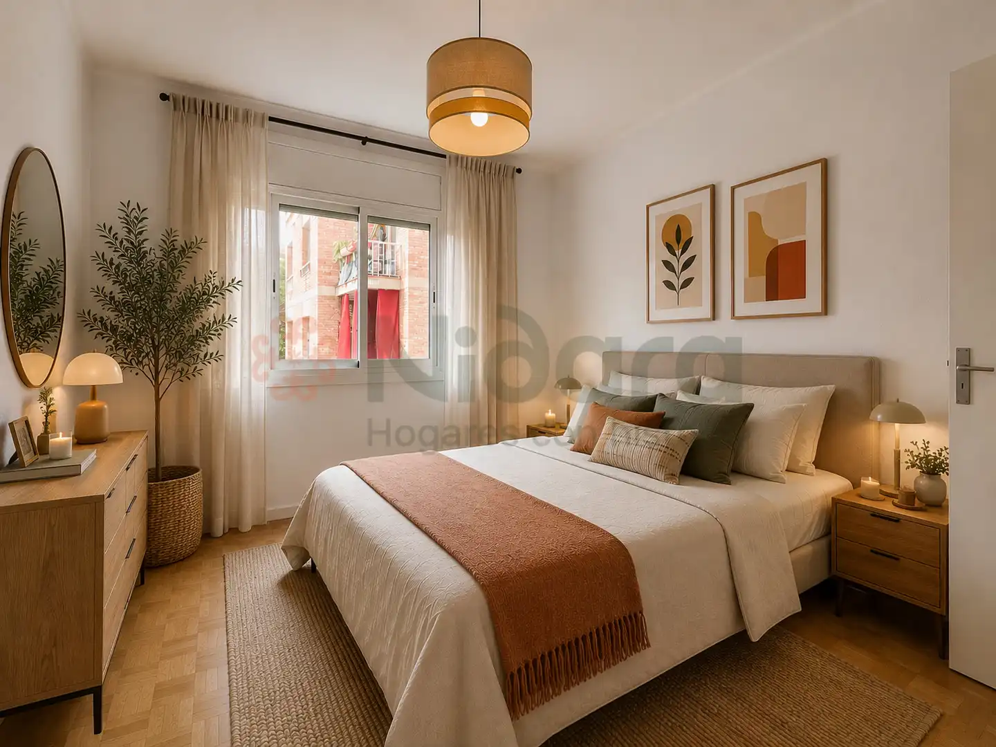 Schlafzimmer von Wohnung zum Verkauf in Barcelona mit Möbliert, Ofen und Balkon