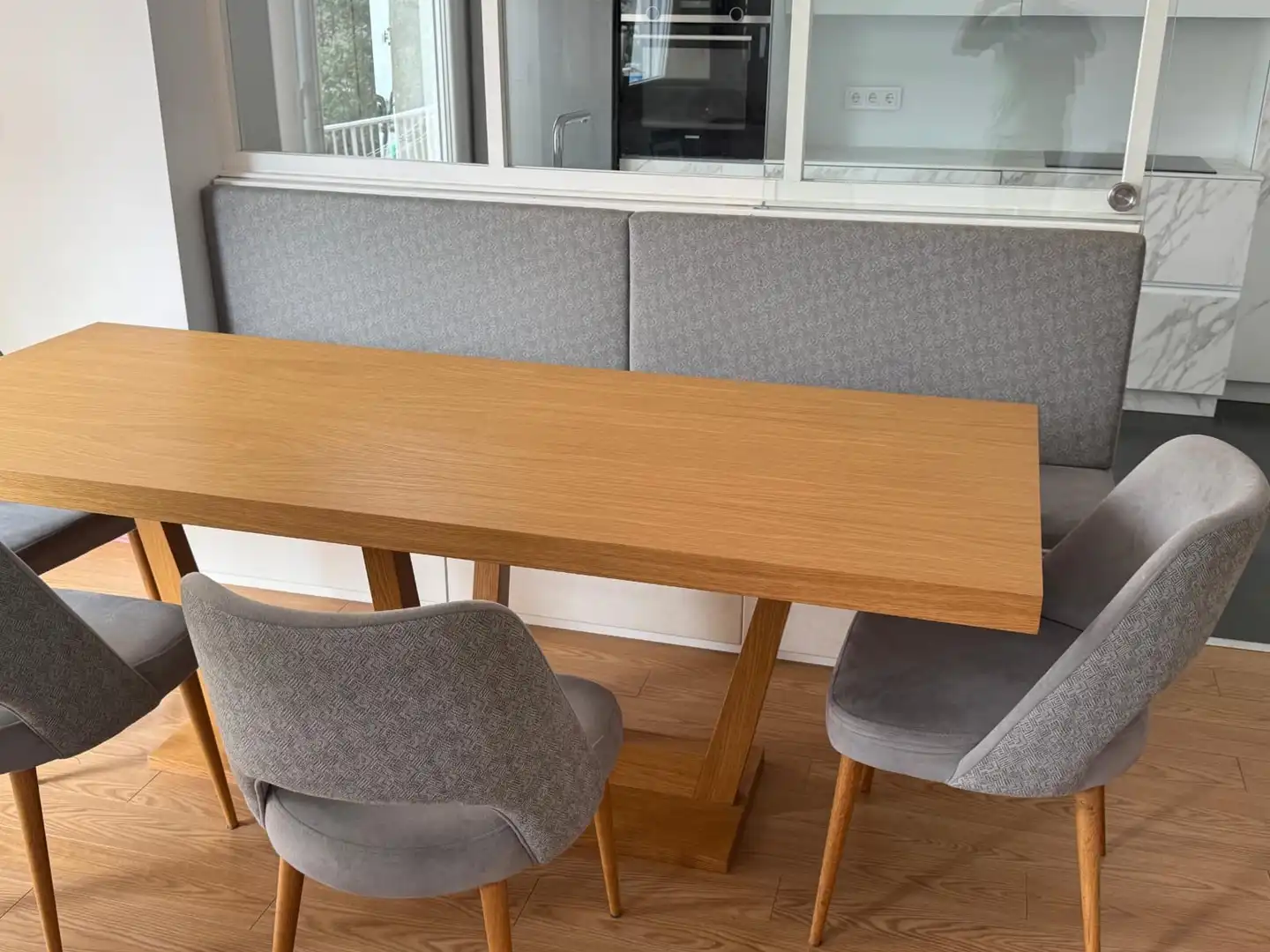 Dining room of Flat for rent in O Carballiño    with Heating, Parquet flooring and Furnished