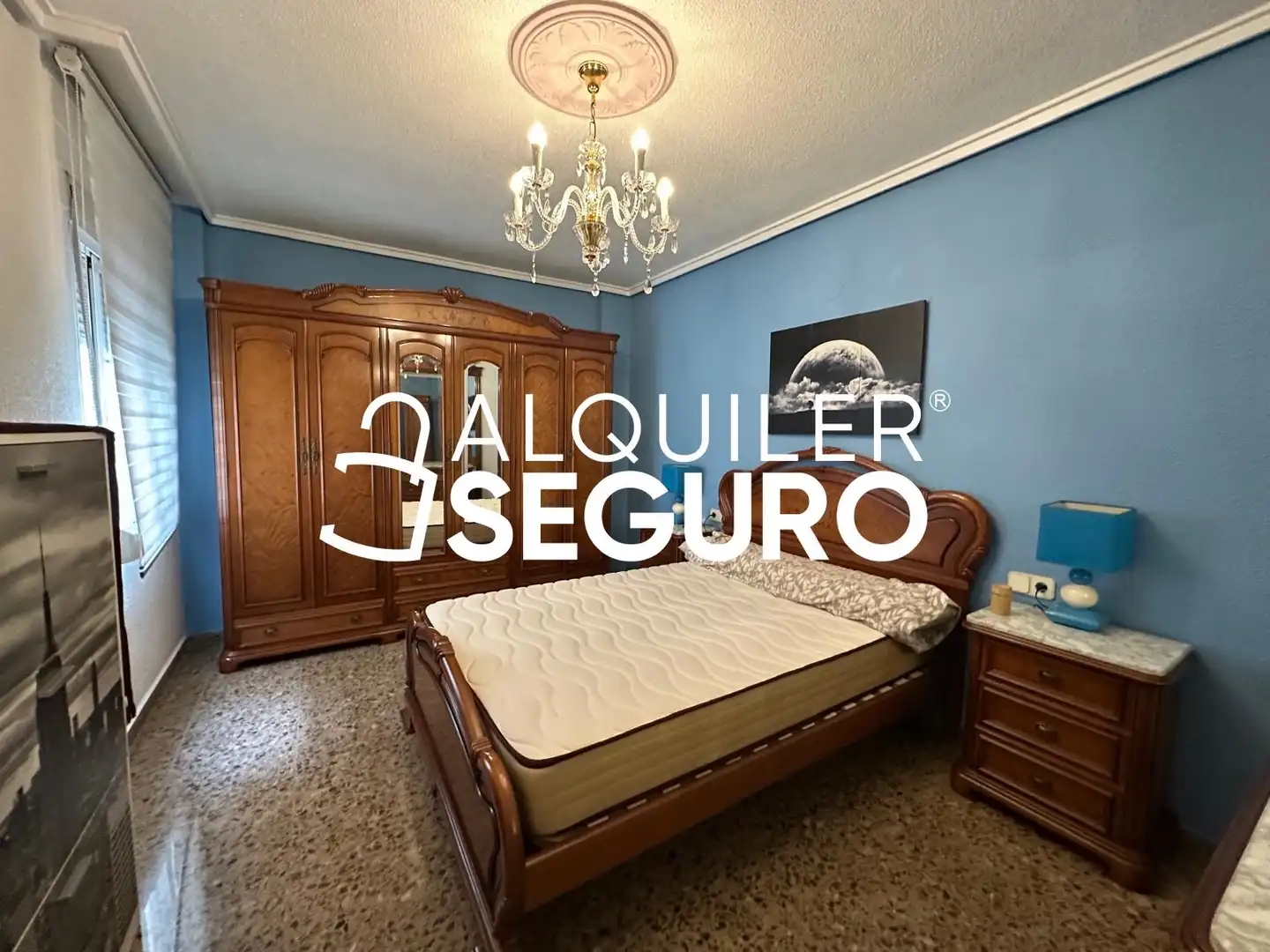 Bedroom of Flat for rent in Alfafar  with Air Conditioner, Terrace and Furnished