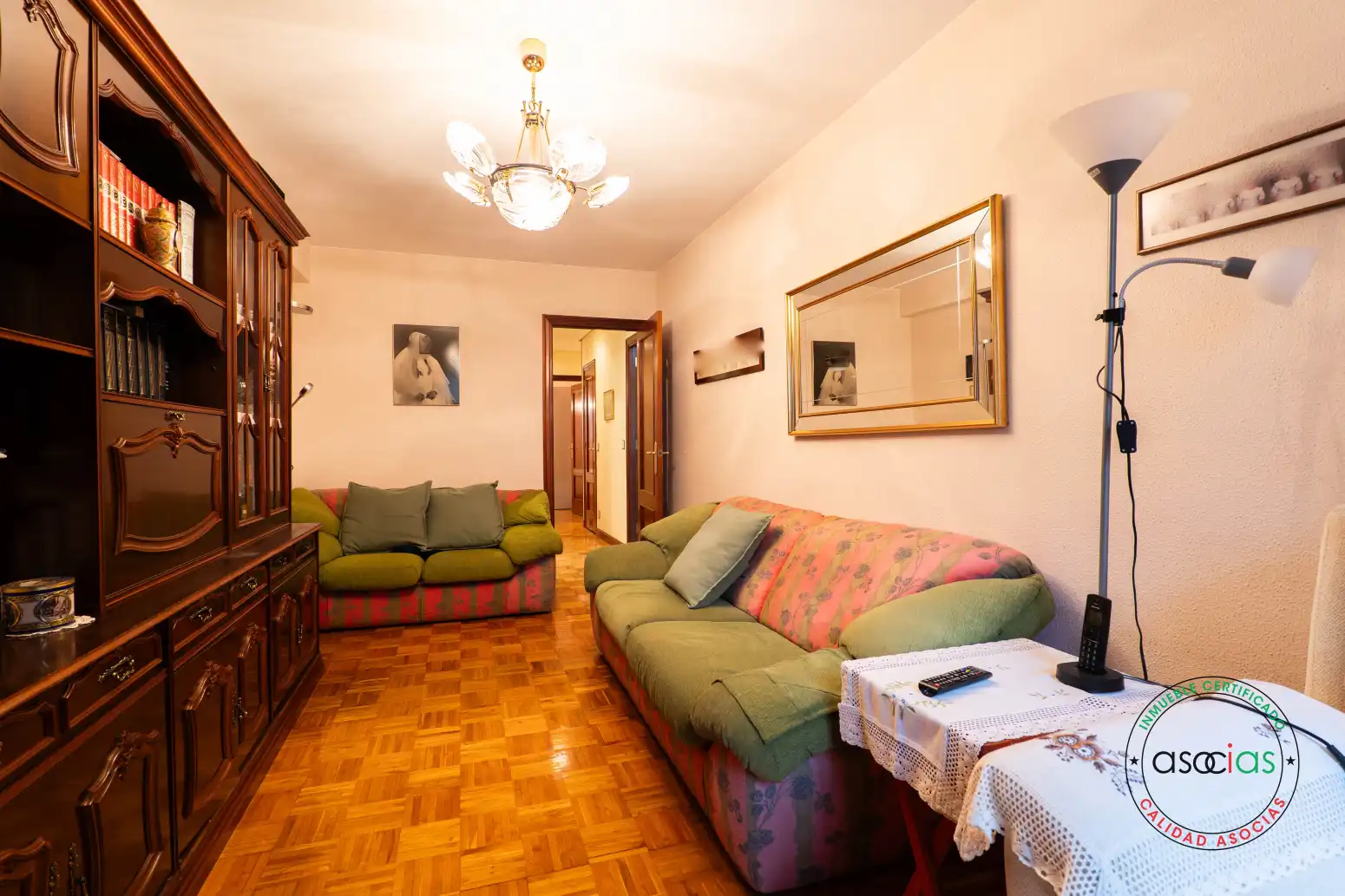 Sala de estar de Piso en venta en Gijón  con Calefacción, Parquet y Terraza