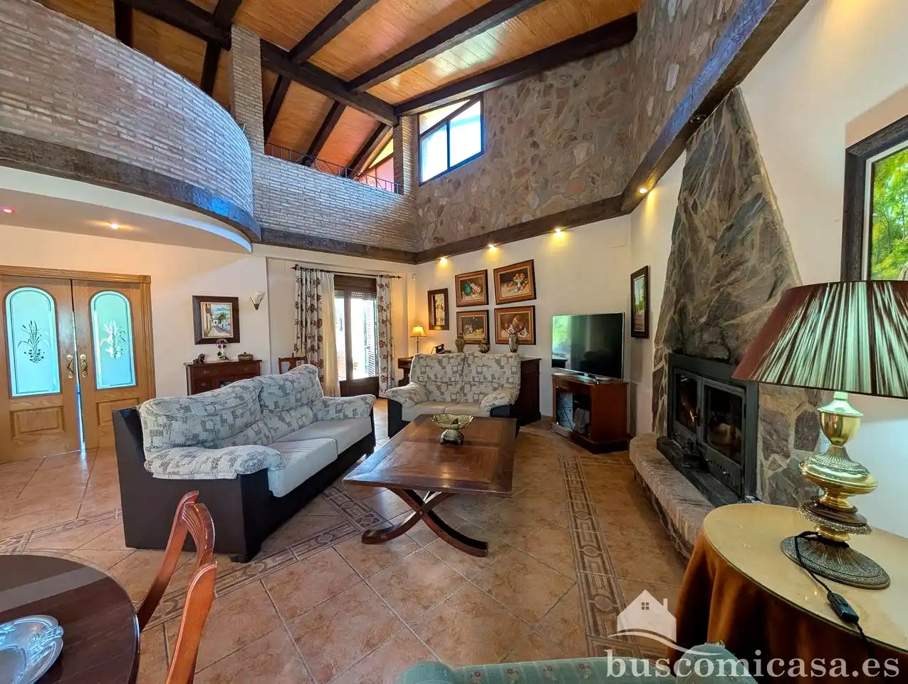 Sala d'estar de Casa o xalet en venda en Linares amb Aire condicionat, Jardí privat i Terrassa