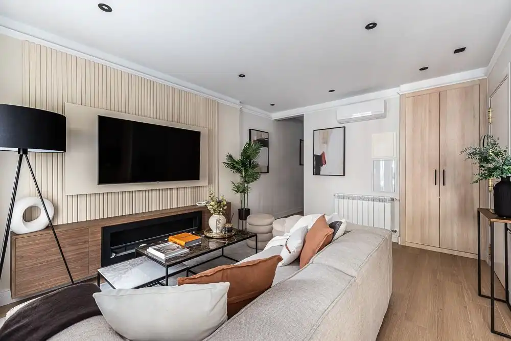 Wohnzimmer von Wohnung zur Miete in Madrid mit Klimaanlage, Heizung und Möbliert