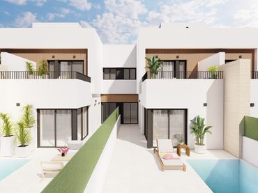 Adossat d'obra nova amb piscina en venda a Calle San Diego 5