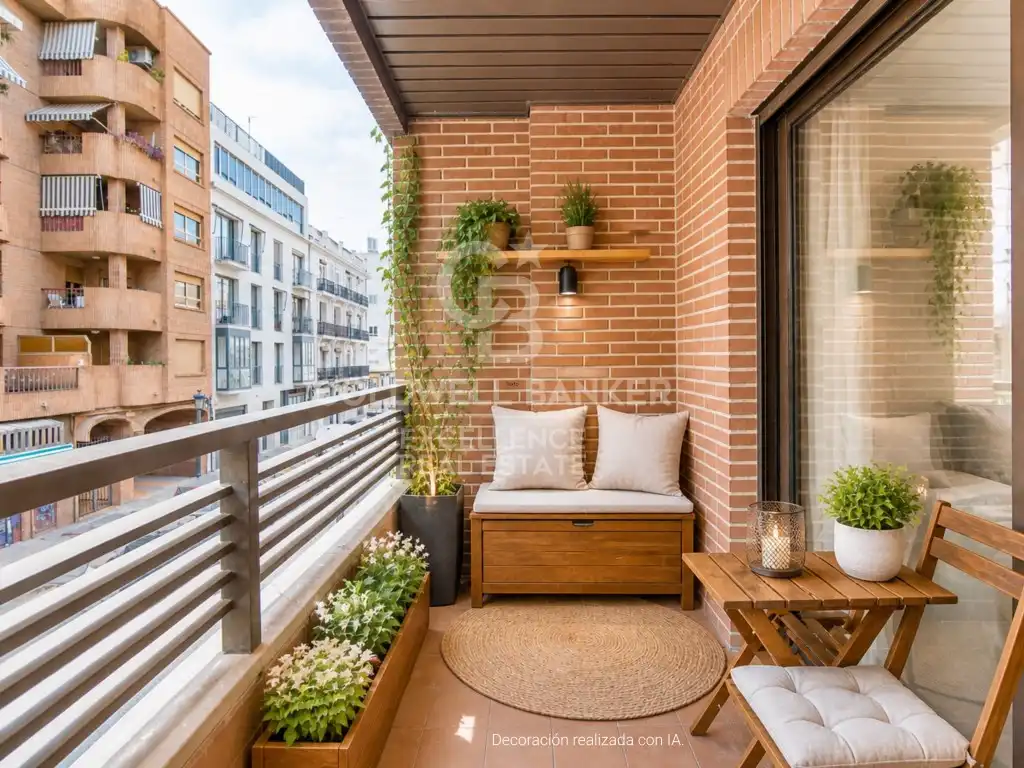 Terrasse von Wohnung zum Verkauf in Valencia mit Klimaanlage, Terrasse und Balkon