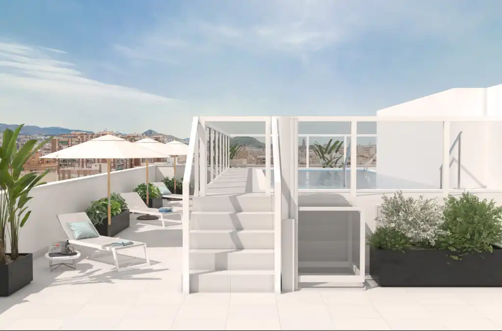 Terraza de Apartamento en venta en Málaga con Aire acondicionado, Terraza y Piscina