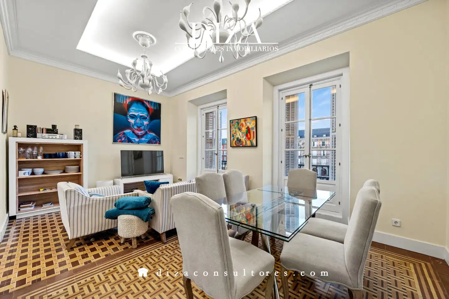 Comedor de Piso de alquiler en Madrid con Aire acondicionado, Calefacción y Amueblado