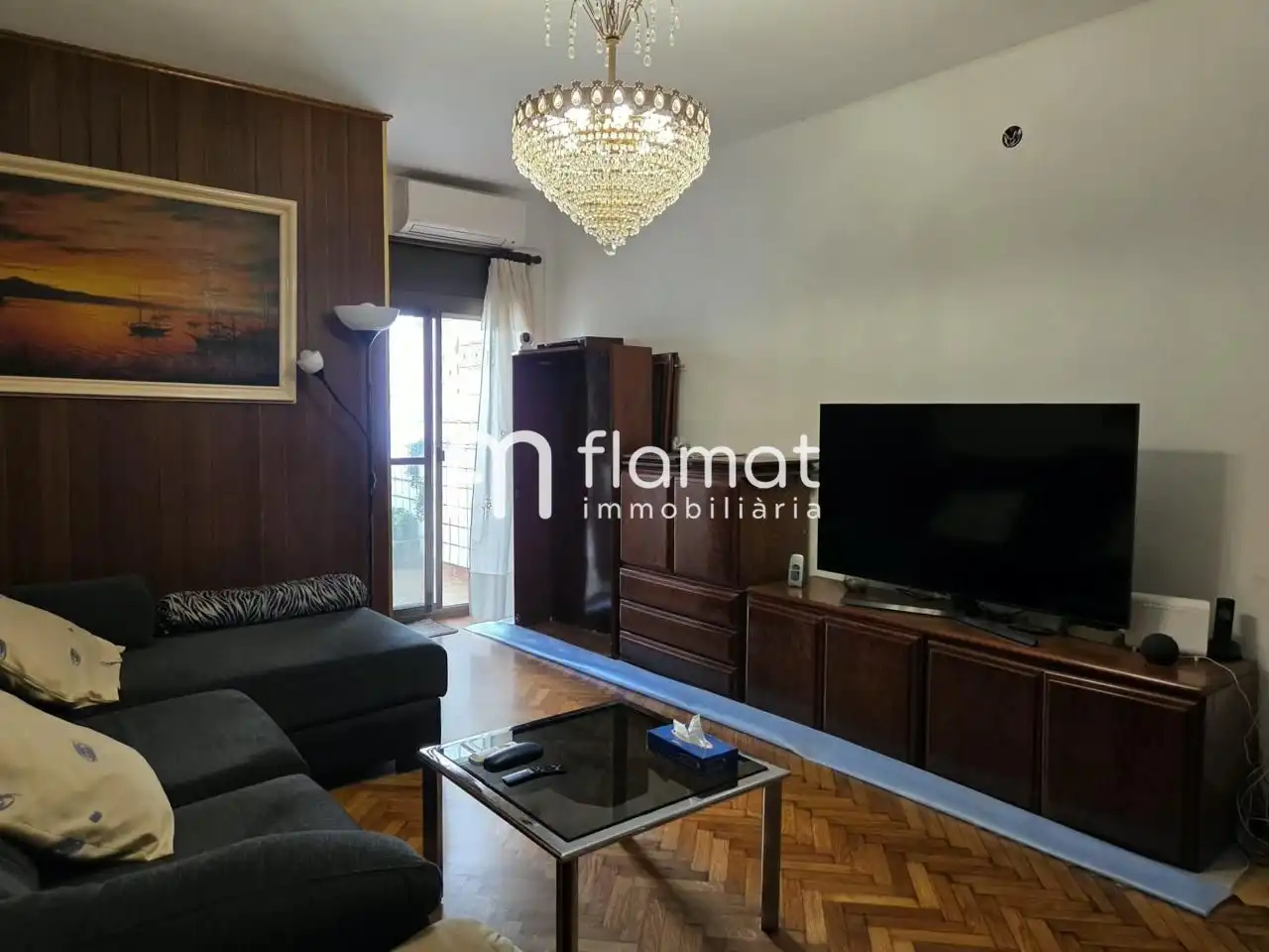 Living room of Duplexes for sale in Santa Coloma de Gramenet  with Air Conditioner, Terrace and Balcony