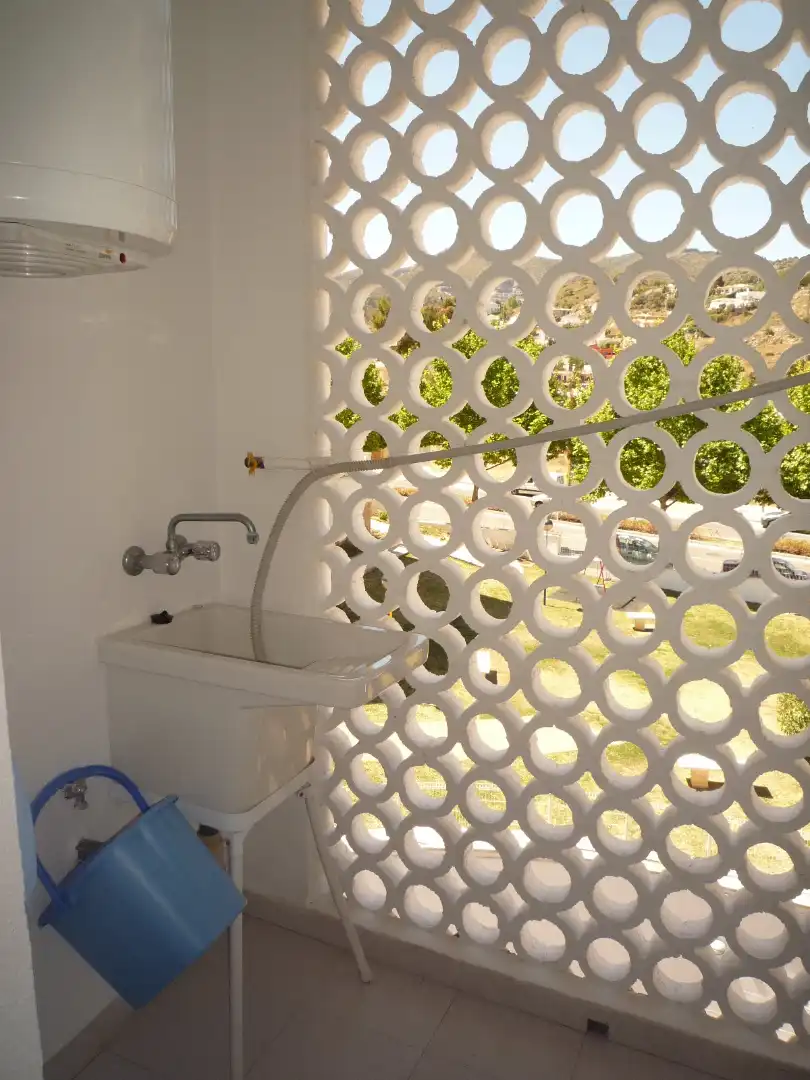 Baño de Apartamento de alquiler en Málaga con Aire acondicionado, Amueblado y Lavadora