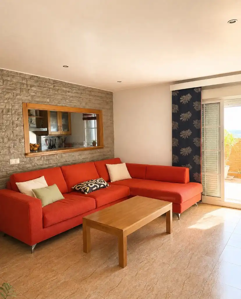 Sala de estar de Ático en venta en Roquetas de Mar con Aire acondicionado, Parquet y Terraza
