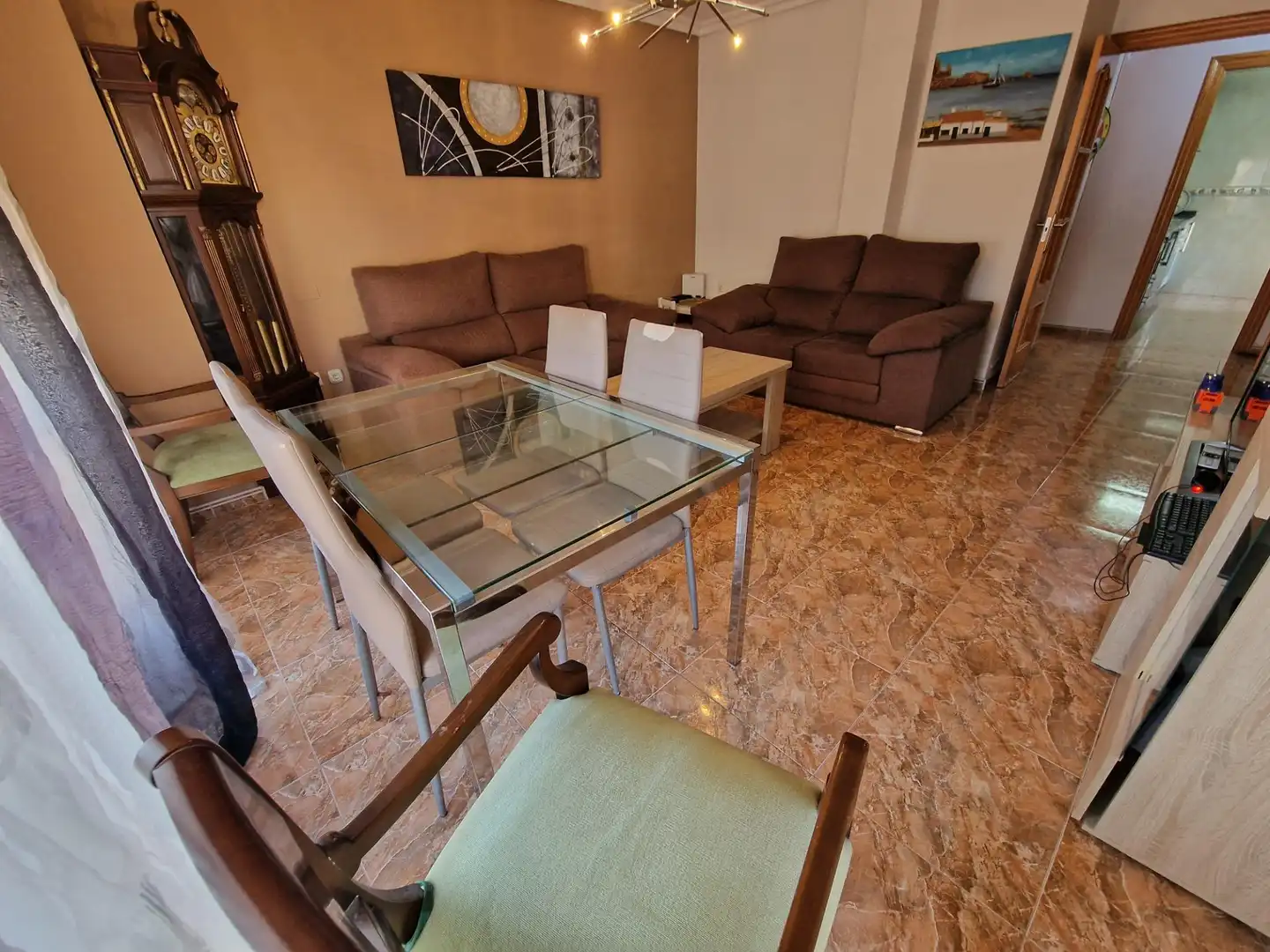 Sala de estar de Piso en venta en Águilas con Aire acondicionado, Amueblado y Balcón
