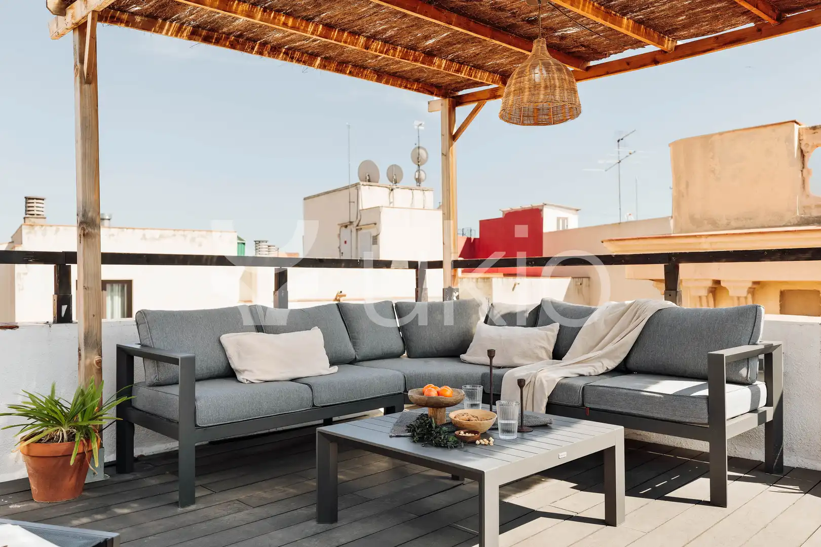 Terrace of Study for rent in Barcelona  with Air Conditioner, Heating and Terrace