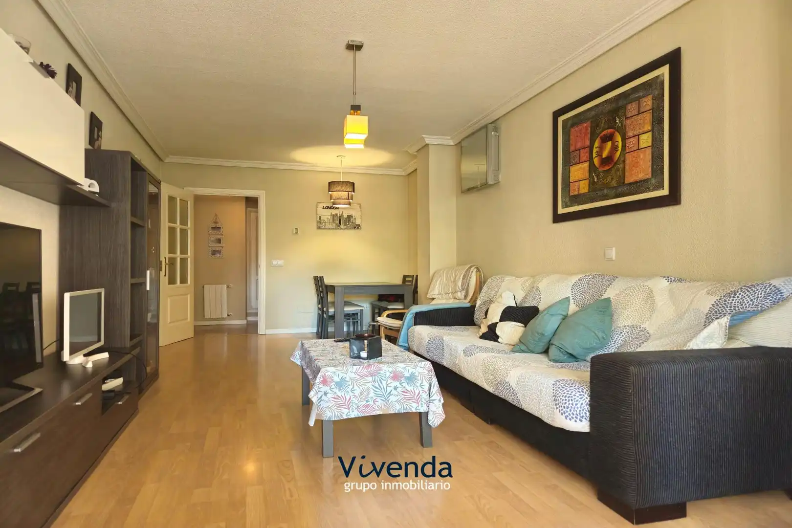 Sala de estar de Piso en venta en Humanes de Madrid con Calefacción, Jardín privado y Terraza