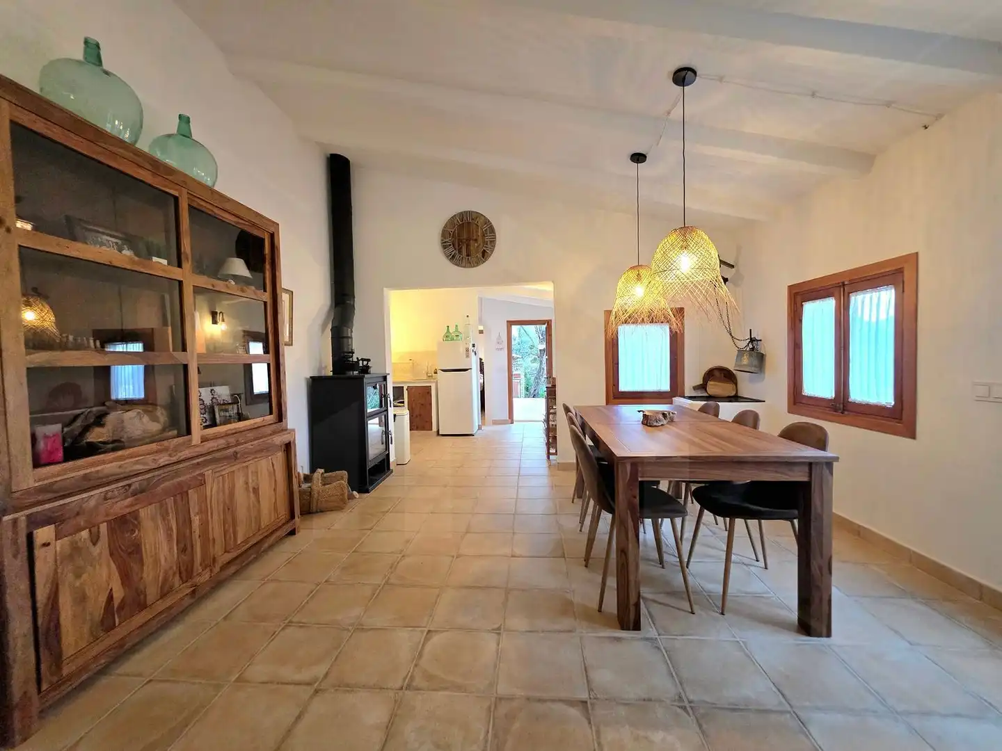 Menjador de Finca rústica en venda en Fornalutx amb Jardí privat